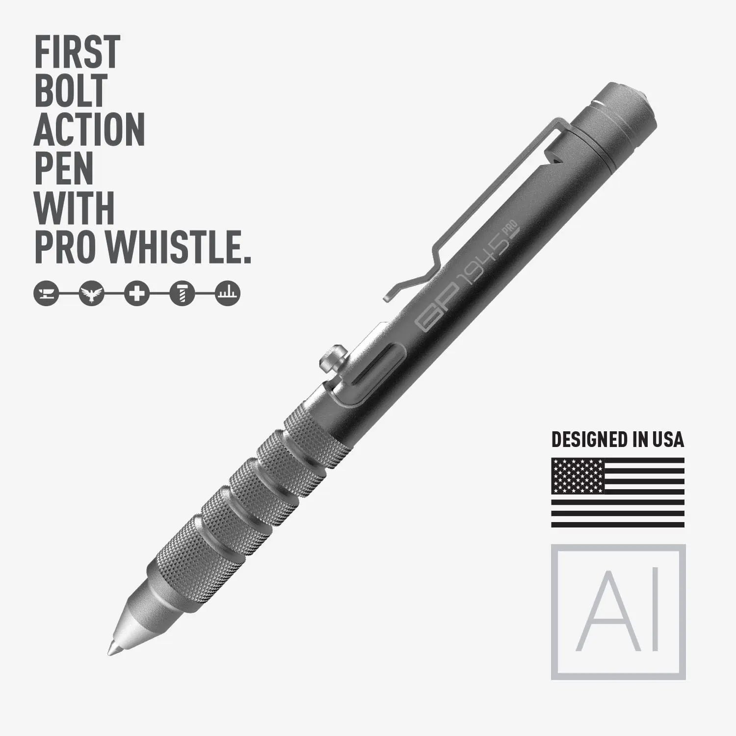 GP 1945 Titanium Bolt-Action EDC Pen