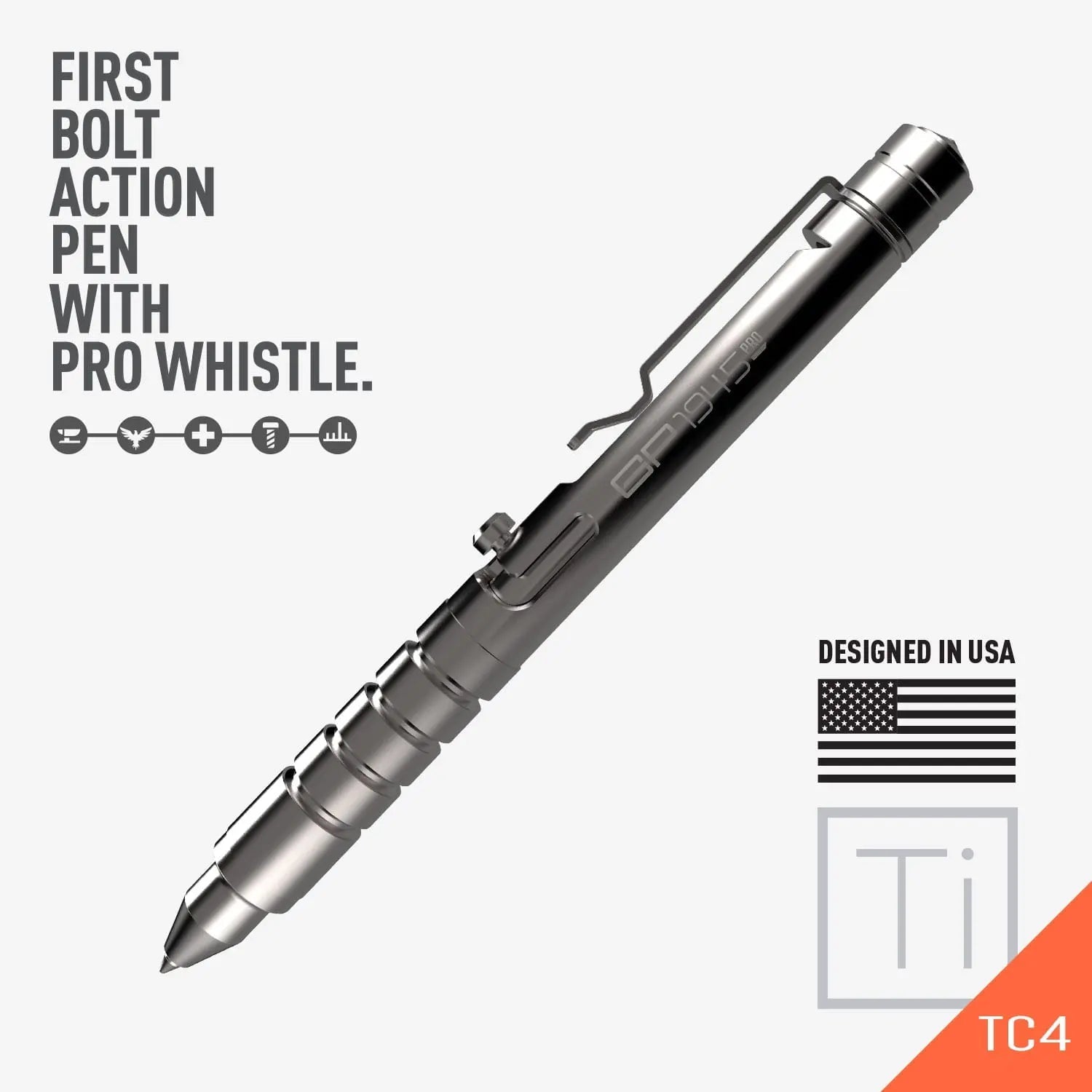 GP 1945 Titanium Bolt-Action EDC Pen