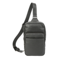 Black Full-Grain Leather Sling Bag