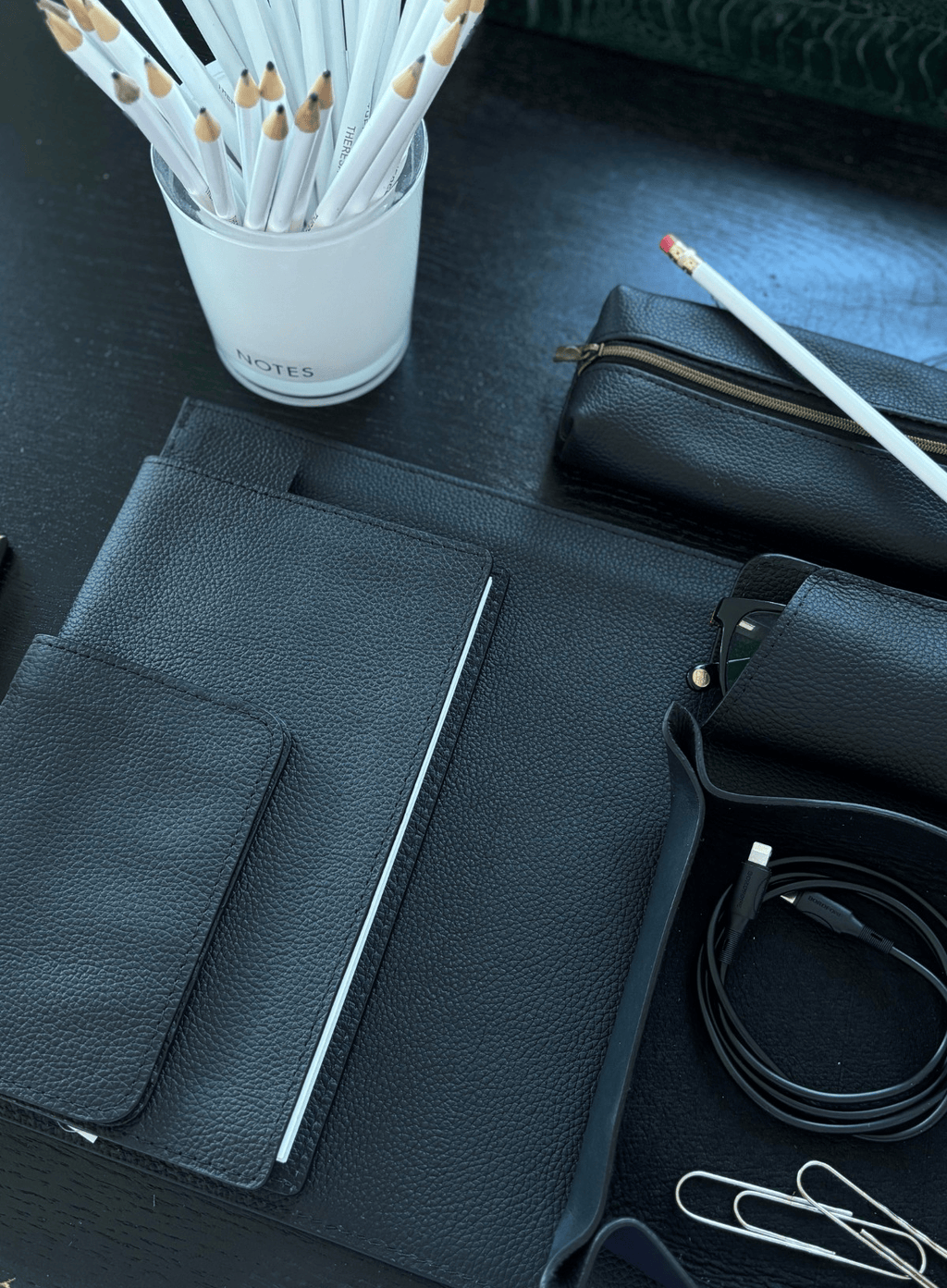 Modern Leather Valet Tray