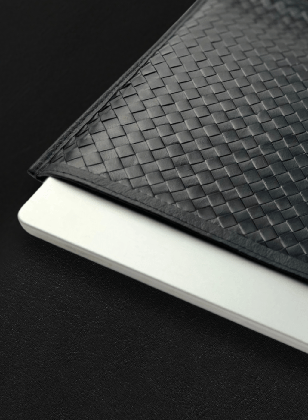 Woven Leather Laptop Sleeve