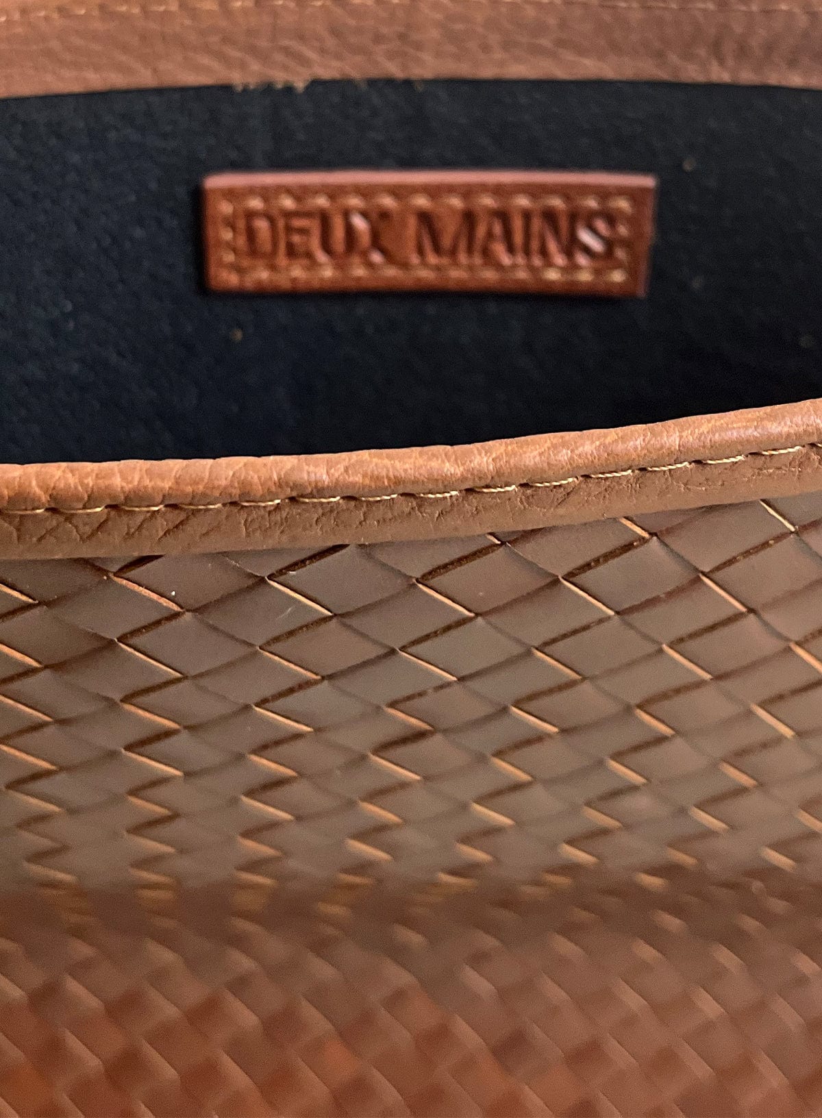 Woven Leather Laptop Sleeve