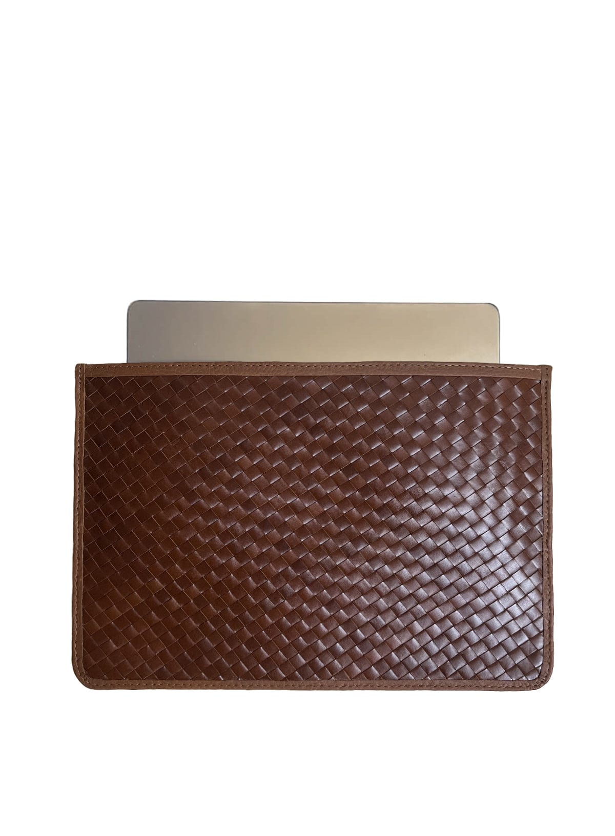 Woven Leather Laptop Sleeve